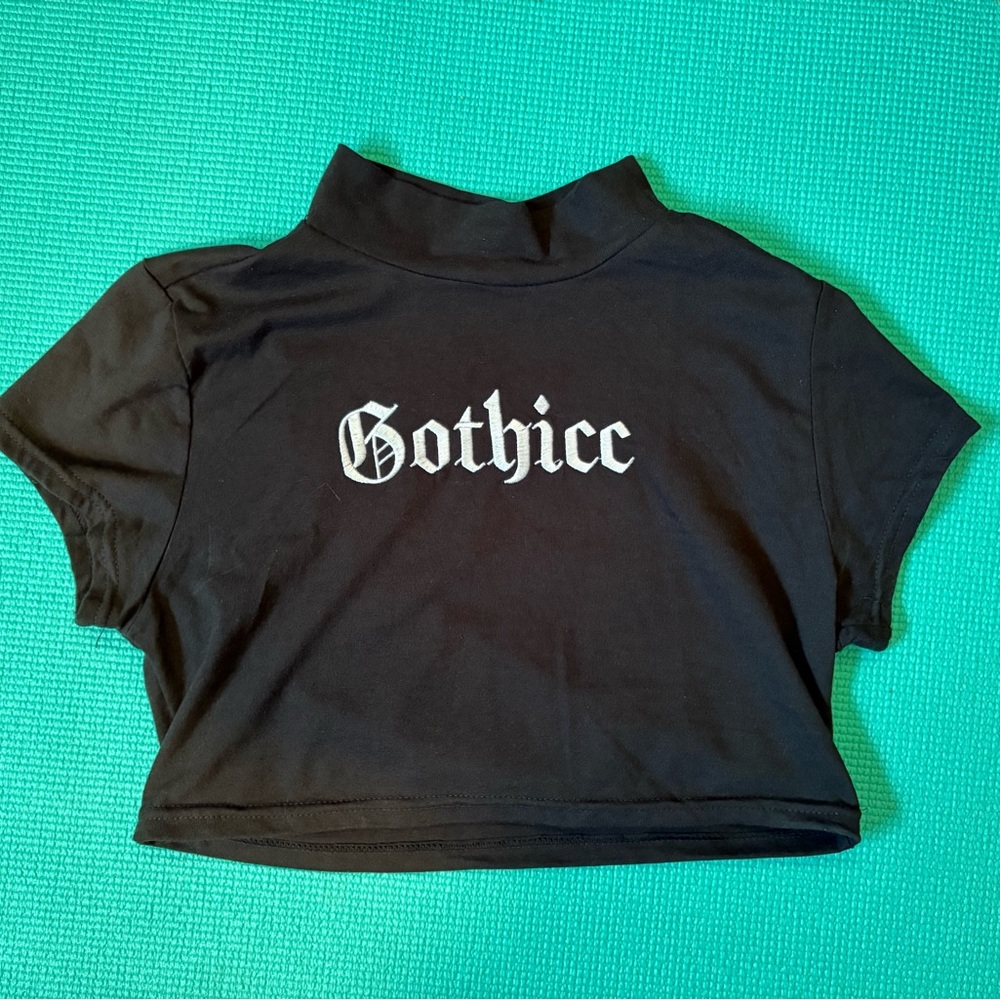 SOLD: Black Gothic Crop Top